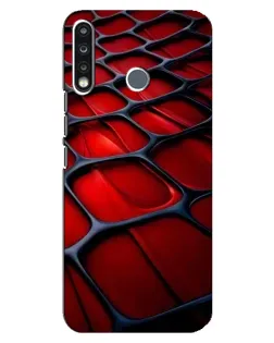 Чохол для TECNO Spark 4 з картинкою «Червона глянцева сітка»
