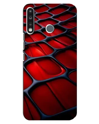 Чохол для TECNO Spark 4 з картинкою «Червона глянцева сітка»