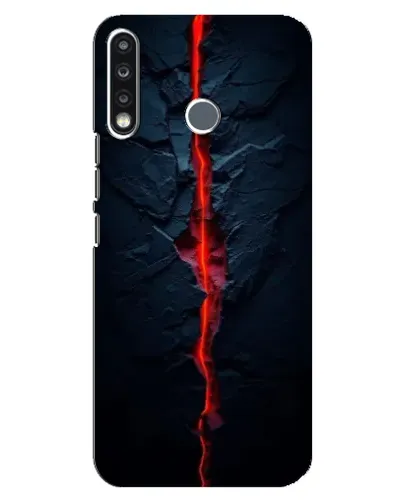 Чохол для TECNO Spark 4 з картинкою «Червона лавова тріщина»