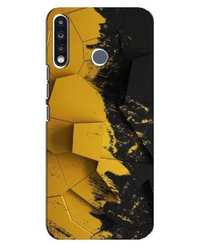 Чохол для TECNO Spark 4 з картинкою «Золоті уламки геометрії»