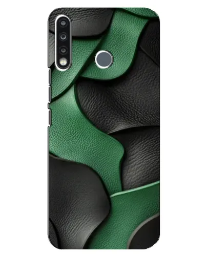 Чохол для TECNO Spark 4 з картинкою «Зелені шкіряні хвилі»