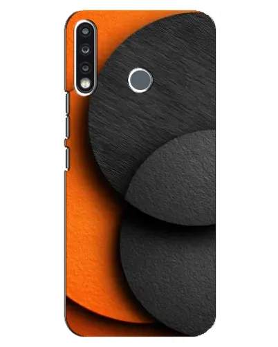 Чохол для TECNO Spark 4 з картинкою «Геометрія помаранчевих кіл»