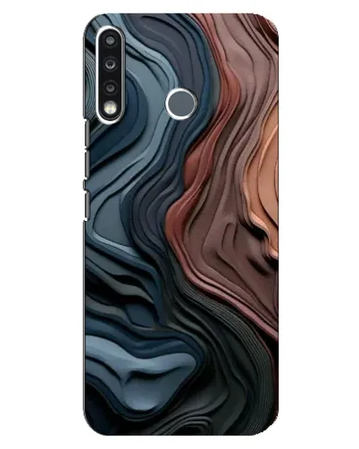 Чохол для TECNO Spark 4 з картинкою «Кольорові хвилі каньйону»