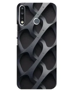 Чохол для TECNO Spark 4 з картинкою «Об'ємне сіре плетіння»