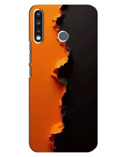 Чохол для TECNO Spark 4 з картинкою «Помаранчевий розлом»