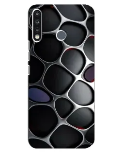 Чохол для TECNO Spark 4 з картинкою «Об'ємна темна решітка»