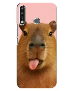 Чохол для TECNO Spark 4 з картинкою «Капібара з язиком»