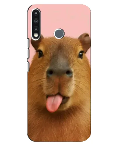 Чохол для TECNO Spark 4 з картинкою «Капібара з язиком»