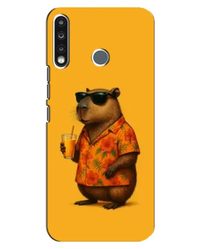 Чохол для TECNO Spark 4 з картинкою «Капібара на відпочинку»