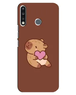 Чохол для TECNO Spark 4 з картинкою «Капібара з серцем»