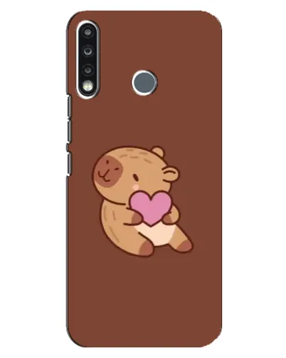 Чохол для TECNO Spark 4 з картинкою «Капібара з серцем»