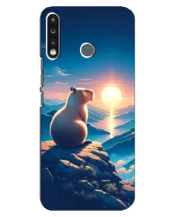 Чохол для TECNO Spark 4 з картинкою «Захід сонця з капібарою»