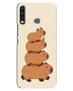 Чохол для TECNO Spark 4 з картинкою «Вежа з капібар»