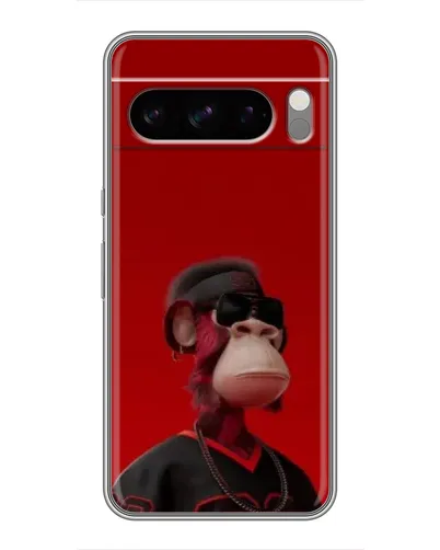 Чехол для TECNO Spark 40 5G с картинкой «Bored Ape в красном»