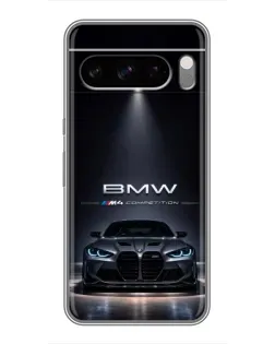 Чохол для TECNO Spark 40 5G з картинкою «BMW крізь нічне місто»