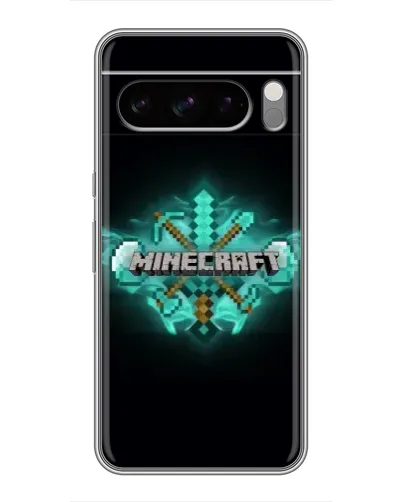 Чехол для TECNO Spark 40 5G с картинкой «Minecraft Diamond лого» Чехол для TECNO Spark 40 5G с картинкой «Minecraft Diamond лого»