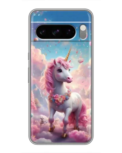 Чехол для TECNO Spark 40 5G с картинкой «Единорог среди облаков»