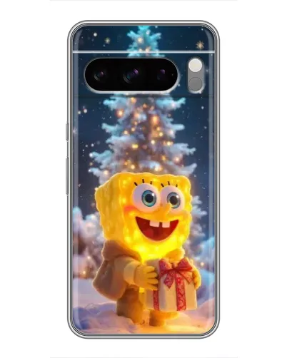Чехол для TECNO Spark 40 5G с картинкой «Рождественский Спанч Боб»