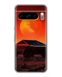 Чехол для TECNO Spark 40 5G с картинкой «Cybertruck на Марсе»