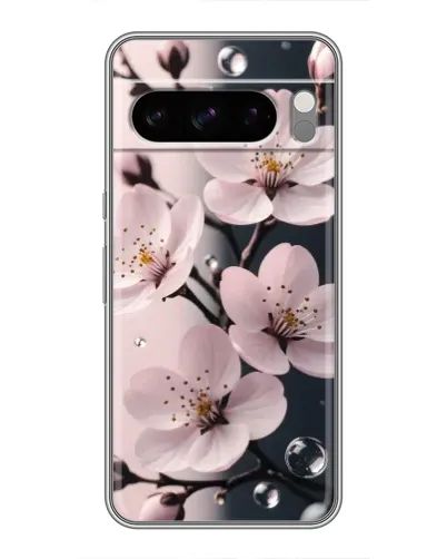 Чехол для TECNO Spark 40 5G с картинкой «Нежная сакура и капли» Чехол для TECNO Spark 40 5G с картинкой «Нежная сакура и капли»