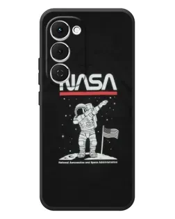 Чехол для TECNO Spark 40 Pro Plus с картинкой «NASA — шагаем по Луне»