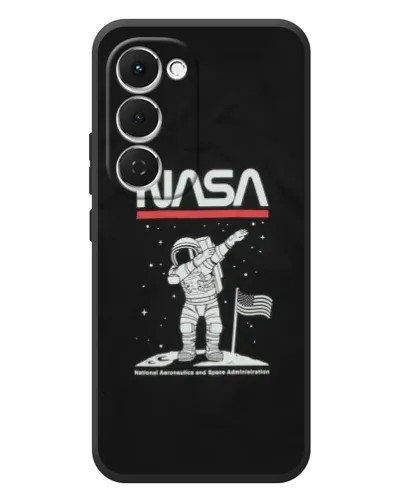 Чехол для TECNO Spark 40 Pro Plus с картинкой «NASA — шагаем по Луне»