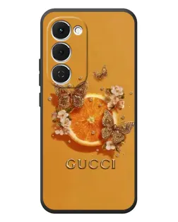 Чохол для TECNO Spark 40 Pro Plus з картинкою «Gucci — золоті метелики»