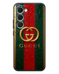 Чохол для TECNO Spark 40 Pro Plus з картинкою «Gucci — фірмова смуга та золото»