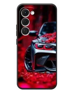 Чехол для TECNO Spark 40 Pro Plus с картинкой «Спортивная BMW и цветы»