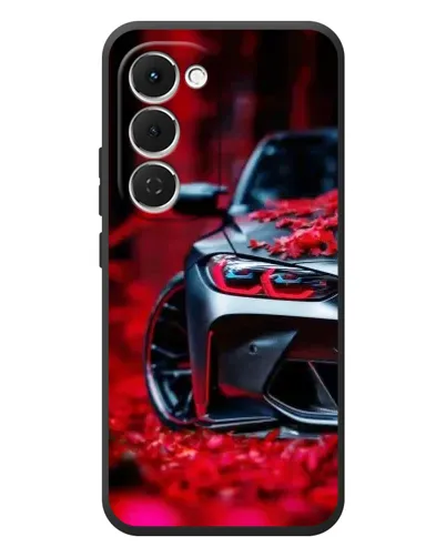Чехол для TECNO Spark 40 Pro Plus с картинкой «Спортивная BMW и цветы» Чехол для TECNO Spark 40 Pro Plus с картинкой «Спортивная BMW и цветы»