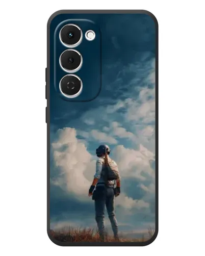 Чехол для TECNO Spark 40 Pro Plus с картинкой «Герой PUBG на скале»
