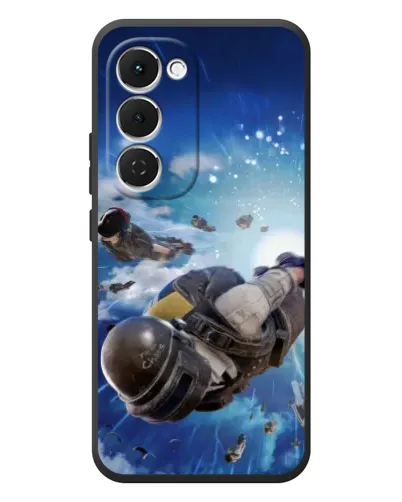 Чехол для TECNO Spark 40 Pro Plus с картинкой «Десант PUBG — прыжок»