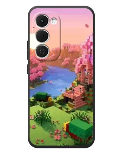 Чехол для TECNO Spark 40 Pro Plus с картинкой «Розовое дерево Minecraft»