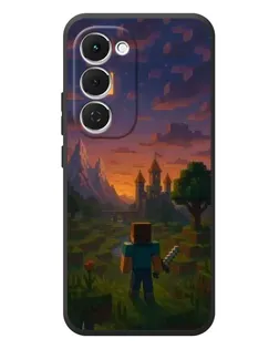 Чехол для TECNO Spark 40 Pro Plus с картинкой «Стив у башни»