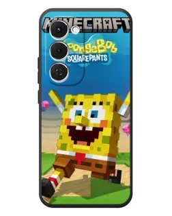 Чохол для TECNO Spark 40 Pro Plus з картинкою «Губка Боб Minecraft»