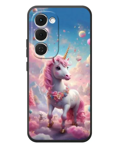 Чехол для TECNO Spark 40 Pro Plus с картинкой «Единорог среди облаков»