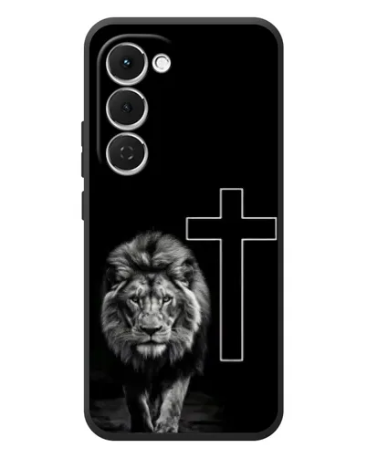 Чехол для TECNO Spark 40 Pro Plus с картинкой «Лев и Крест» Чехол для TECNO Spark 40 Pro Plus с картинкой «Лев и Крест»