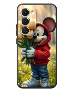 Чехол для TECNO Spark 40 Pro Plus с картинкой «Микки с тюльпанами»