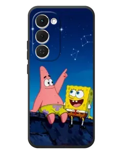 Чехол для TECNO Spark 40 Pro Plus с картинкой «Губка Боб и Патрик ночью»