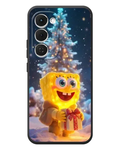 Чехол для TECNO Spark 40 Pro Plus с картинкой «Рождественский Спанч Боб»