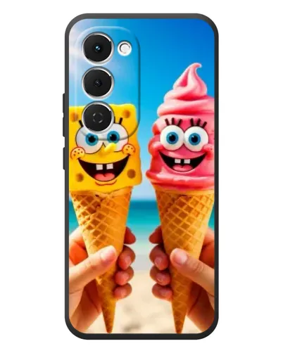 Чехол для TECNO Spark 40 Pro Plus с картинкой «Спанч Боб мороженое»