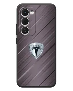 Чехол для TECNO Spark 40 Pro Plus с картинкой «Металлическая текстура Tesla»