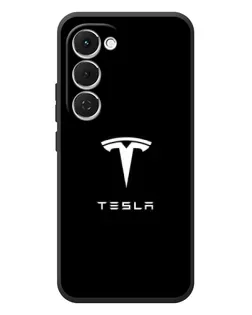 Чехол для TECNO Spark 40 Pro Plus с картинкой «Tesla White Logo»
