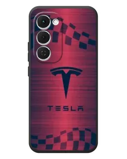 Чехол для TECNO Spark 40 Pro Plus с картинкой «Тесла красный карбон»