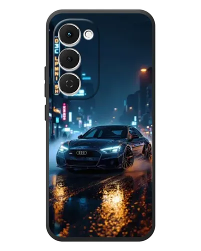Чехол для TECNO Spark 40 Pro Plus с картинкой «Ночной город и Audi»