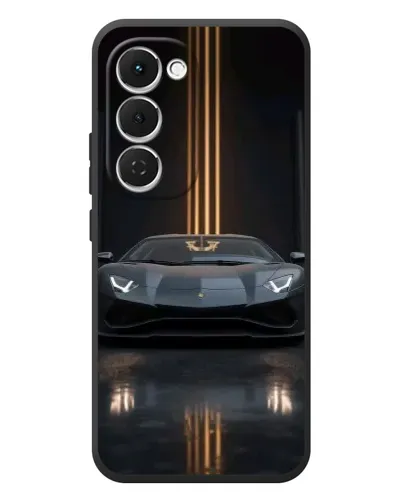 Чехол для TECNO Spark 40 Pro Plus с картинкой «Lamborghini золотые линии»