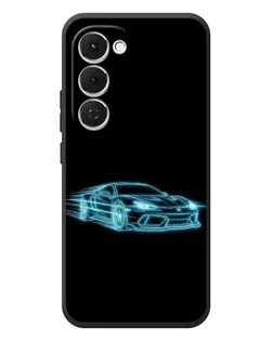 Чехол для TECNO Spark 40 Pro Plus с картинкой «Неоновый контур Lamborghini»