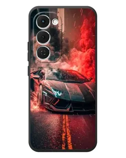 Чехол для TECNO Spark 40 Pro Plus с картинкой «Lamborghini красный дым»