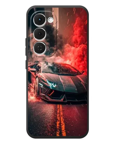 Чехол для TECNO Spark 40 Pro Plus с картинкой «Lamborghini красный дым»