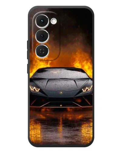 Чехол для TECNO Spark 40 Pro Plus с картинкой «Lamborghini в огне»